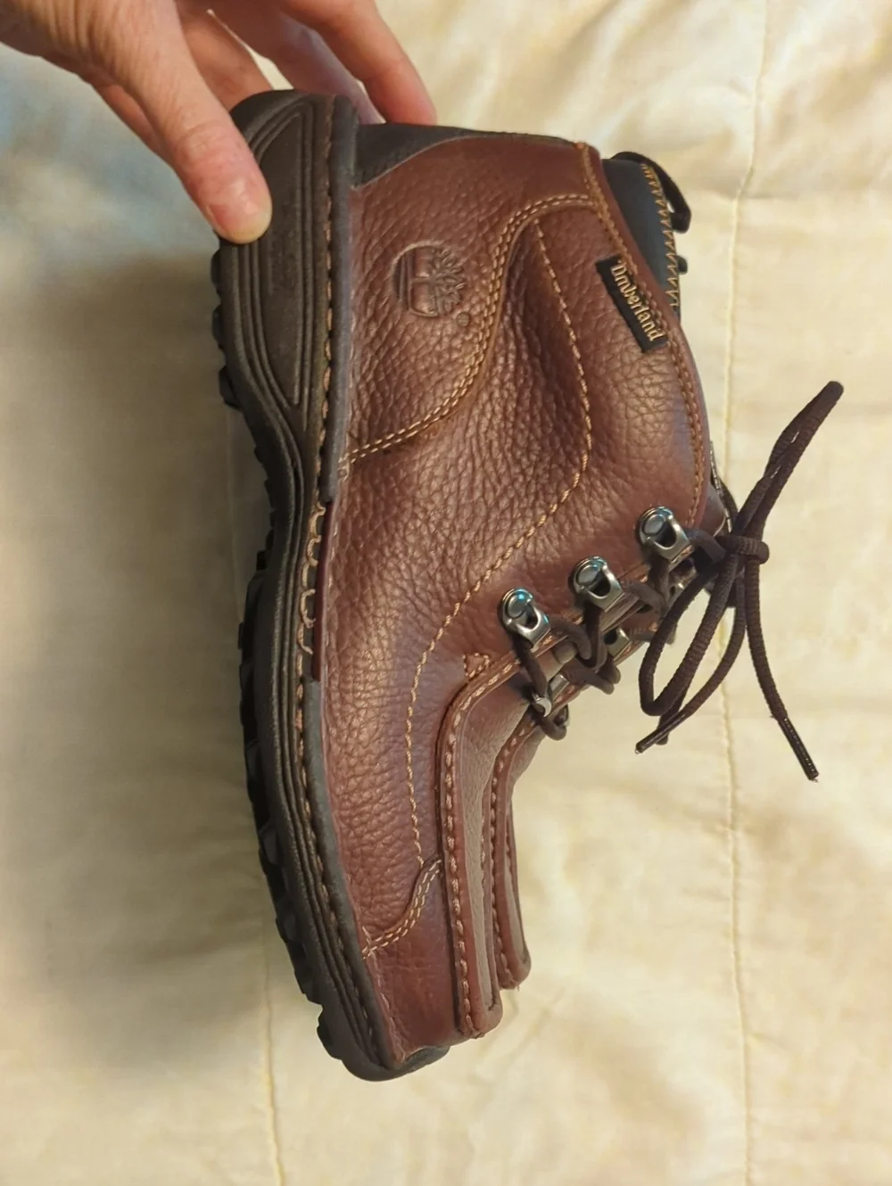 Timberland Men's Brown Leather Shoes Boots 7.5 Wide (Like New!)